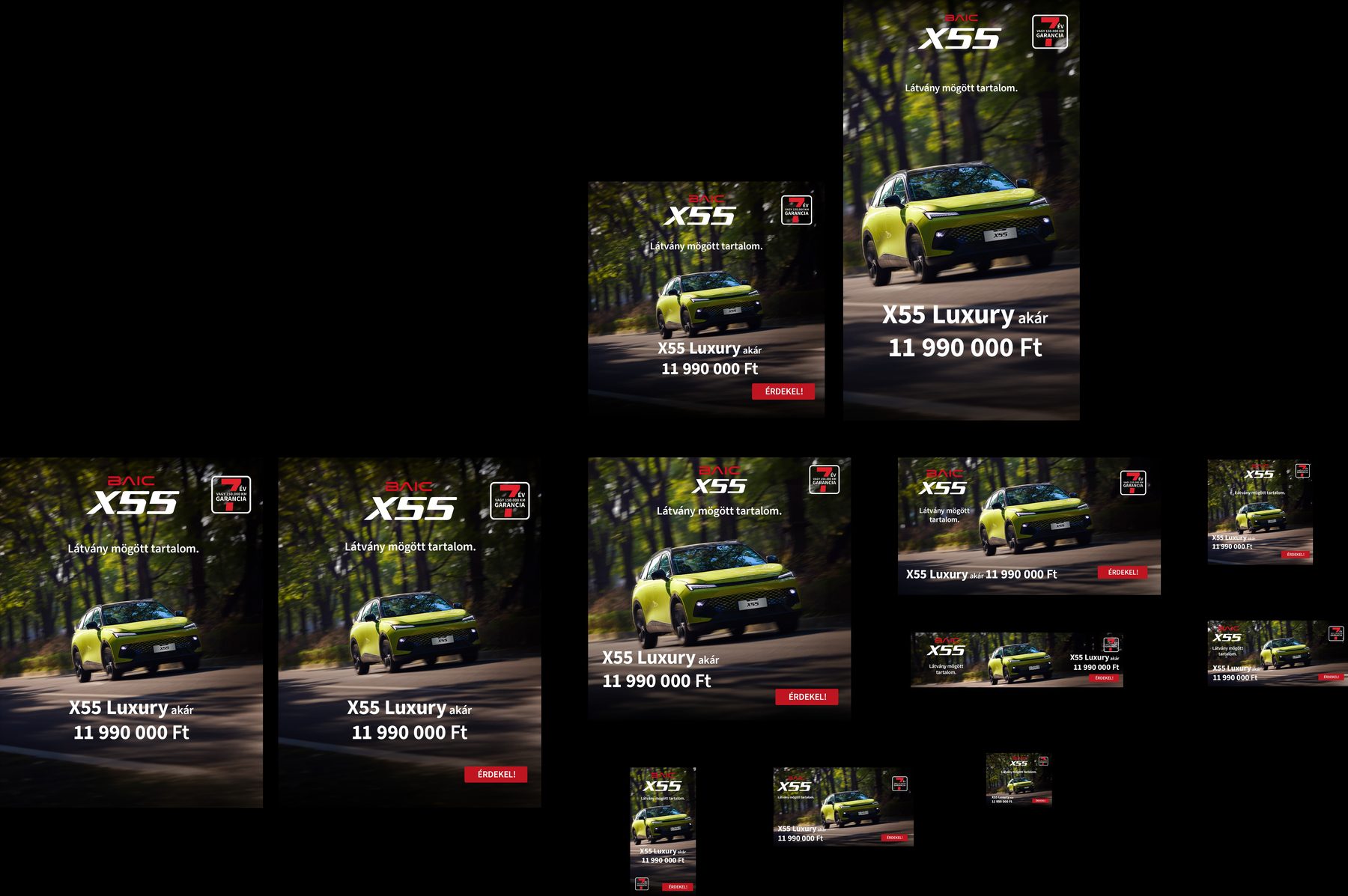 Full BAIC X55 banner suite